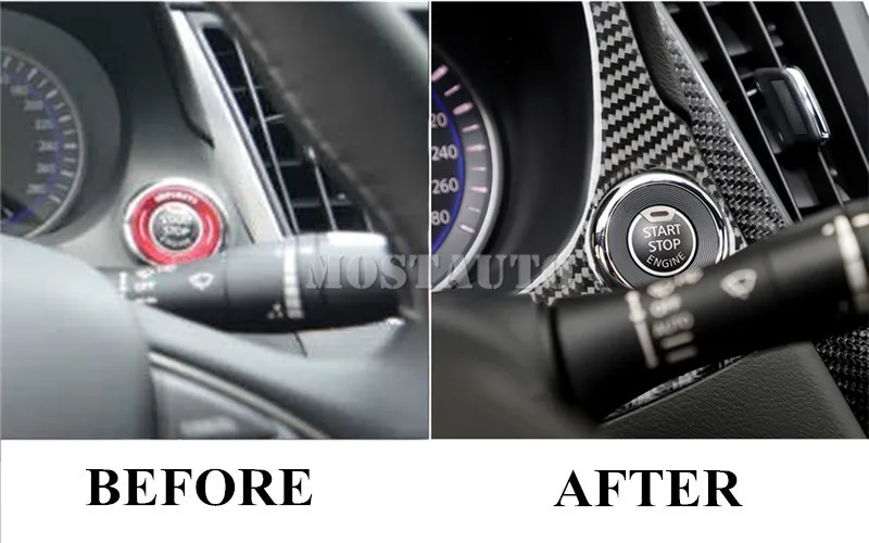 Для Infiniti Q50 углеродное волокно Передняя панель края рельефная Накладка для отделки 2013- 1 шт