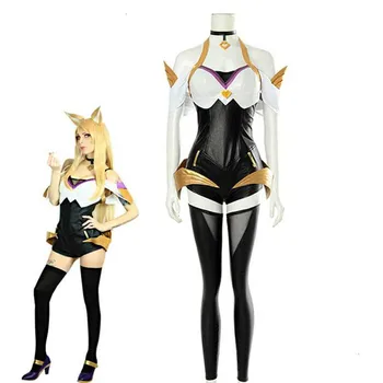 

ROLE PLAY LOL KDA Cosplay Costume K/DA Ahri Cosplay Costume Game Ahri Outfit LOL KDA Group Women Costume Halloween