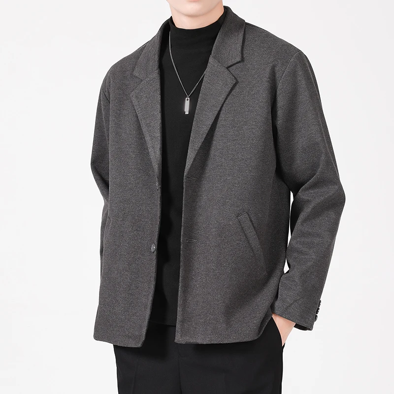 

Men's autumn and winter 2021 short woolen suit jacket woolen coat suit business casual top