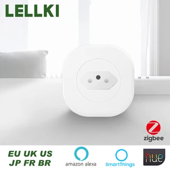 

10A Tuya Zigbee Smart Power Plug Smart Home Wireless BR Socket Outlet Works with Hue SmartThings Alexa Google Home