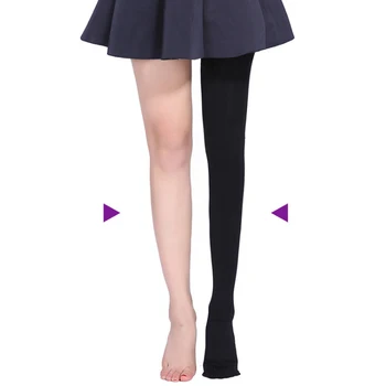 

Women High Waist Tights Fake Translucent Warm Plush Lined Pantyhose Tight JL