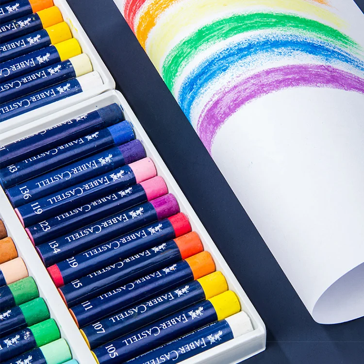 Faber Castell Óleo Macio Profissional Pastel - Crayon Vara Cera Azul Caixa 12 24 36 Cores Pintura Mão-pintado Mestre Pastéis 1270 8 crayon vara cera azul caixa 12 24