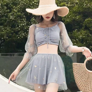 

Women's Swimsuit Swimwear Swimming Suit Bathing Women Two Piece For Micro Bikini 2019 New Korean Split Three Fragrance Sexy