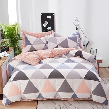 

Simple Plaid Print 100% Pure Cotton Quilt Cover Set Full Queen Twin King Size duvet cover 3Pcs/4Pcs Comforter Bedding Sets