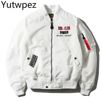 

Winter Bomber Jacket Men Spring Autumn Air Force Jackets Streetwear Fashion Ribbons Baseball Jacket Male 7 Color Chaqueta Hombre