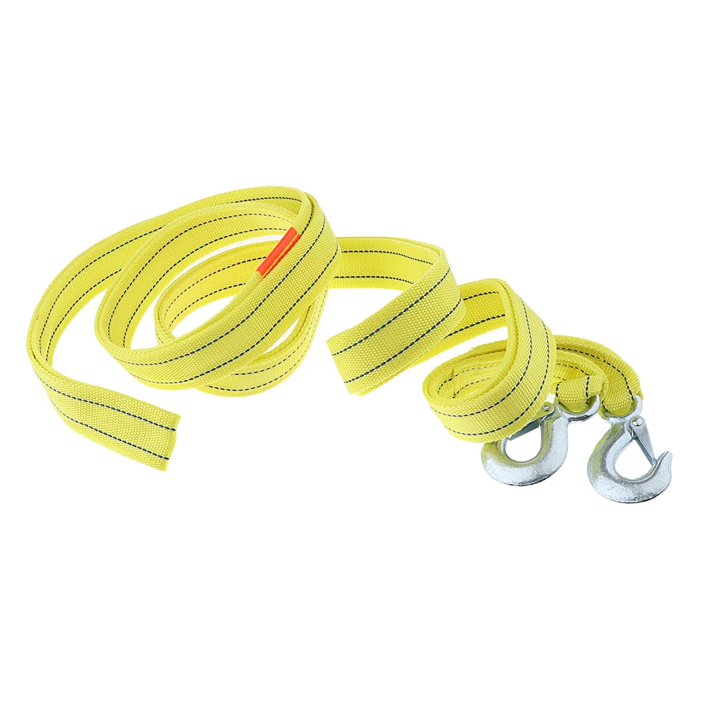 Car Trailer Rope Tow Rope Road  Tow Strap W/Hooks 5 Tons,5 Meters - Truck Accessory