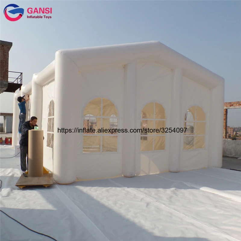 Большой гигантский открытый дом Свадебные События вечерние белые надувные свадебные палатки/вечерние надувные палатки для продажи