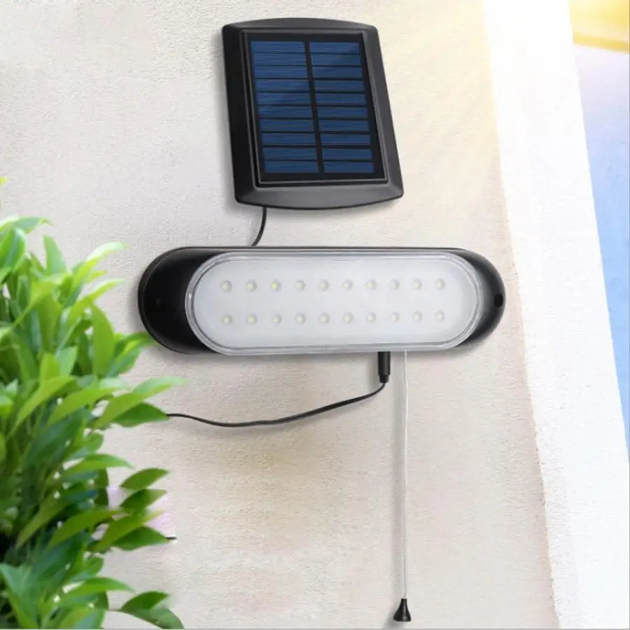 

Outdoor Waterproof LED Solar Power Split Wire Drawing Wall Lamp Villa Garden Courtyard Light Wall Lights