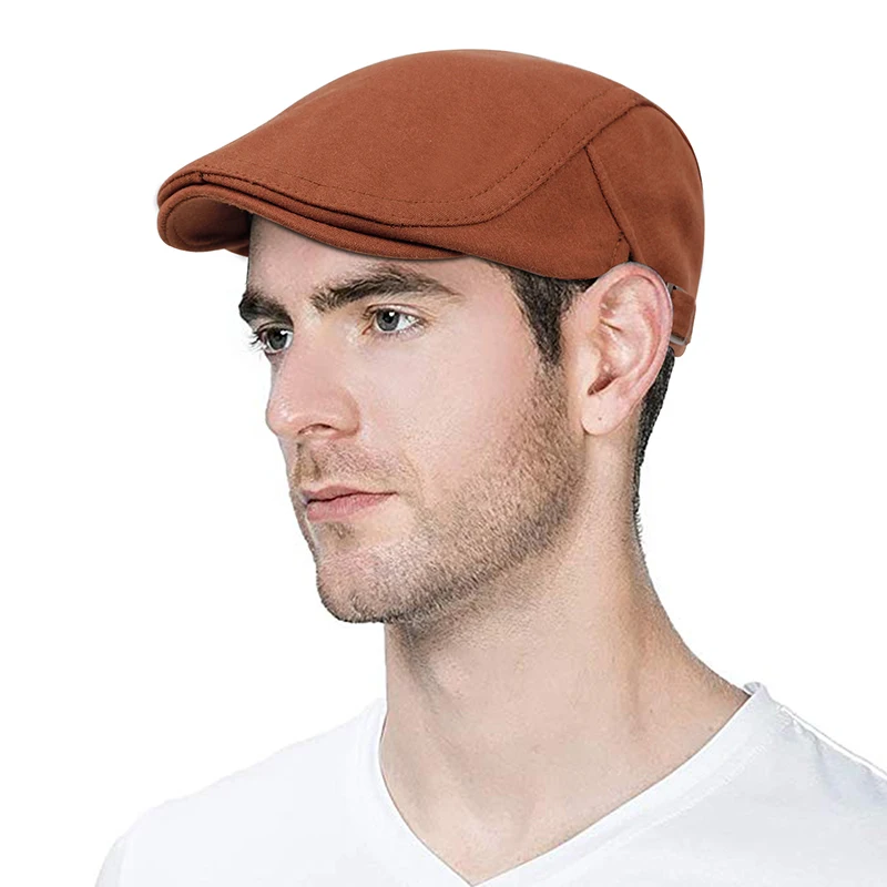 Man Berets cotton British Vintage Flat Caps Gatsby Male Solid Gray Black Spring Autumn Winter Adjustable Driver Hats beret hat,woolen beret
