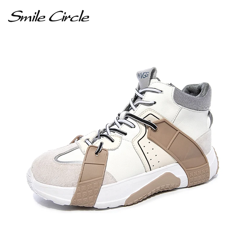 Женские кроссовки со шнуровкой Smile Circle модная повседневная удобная обувь на