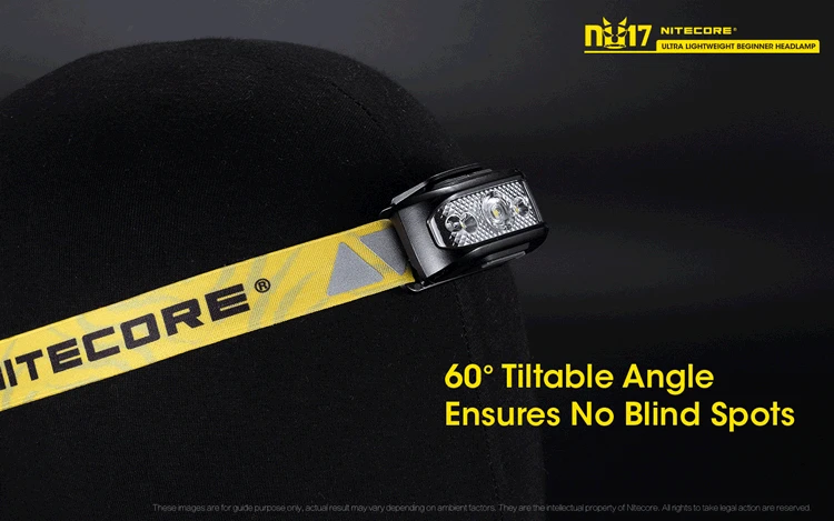 Nitecore NU17 ультра легкий налобный фонарь с зарядкой от USB белый+ CRI+ красный светодиодный водонепроницаемый налобный фонарь с батареей