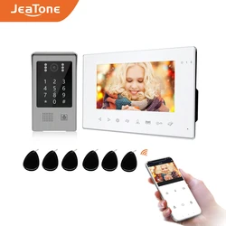 Jeatone – système d'interphone vidéo intelligent, wi fi, Tuya, sonnette 960P, pour la sécurité à domicile, enregistrement, mot de passe, déverrouillage de carte RFID 