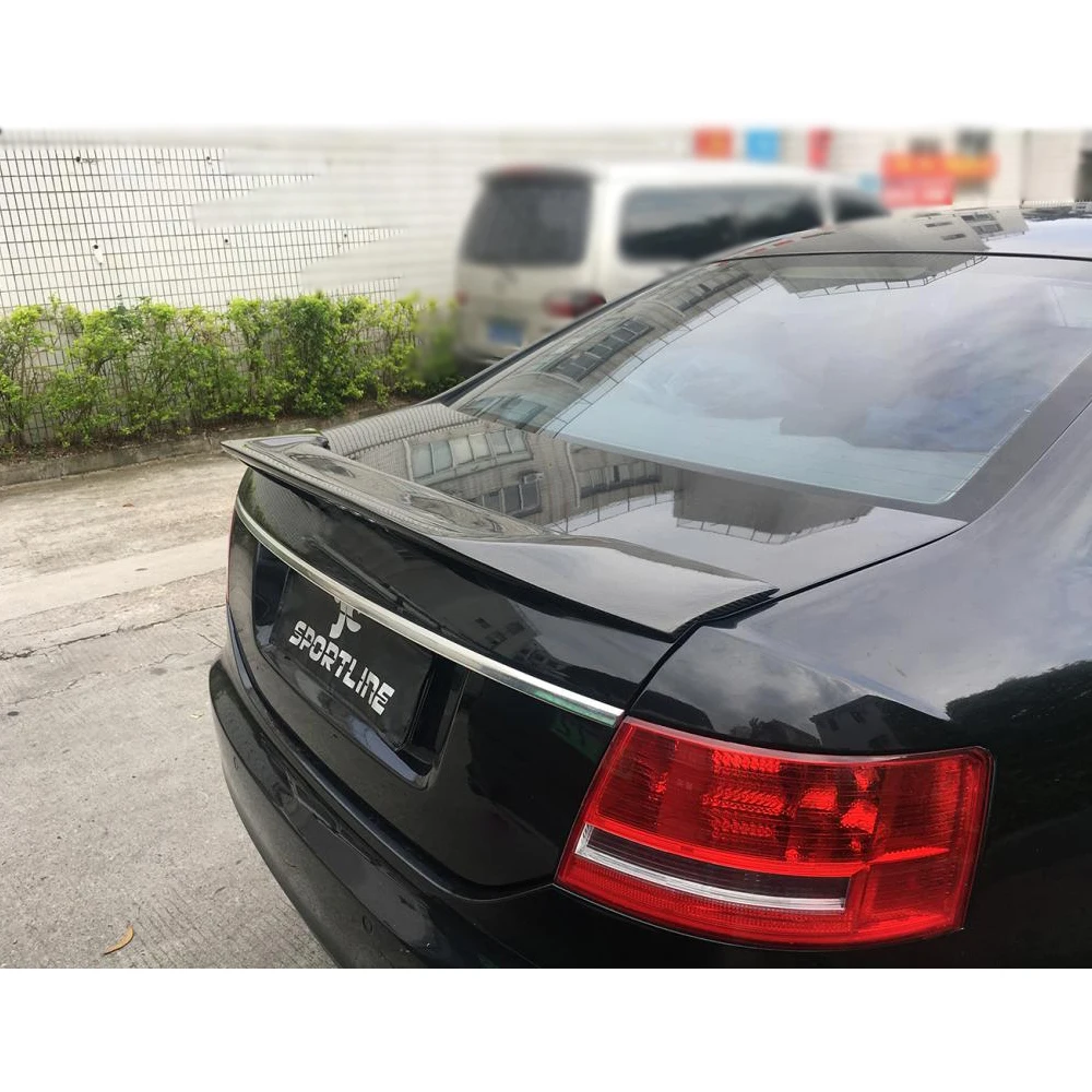 Задний спойлер для Audi A6 C6 C7 S6 Sline 2005- углеродное волокно задний багажник губы хвост крышка багажника крыло спойлер