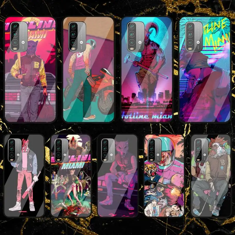 Game Hotline Miami Phone Case For Xiaomi6 8SE X2S NOTE3 Redmi4 5 6 Plus note 4 7 Glass Shell | Мобильные телефоны и
