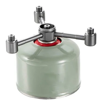 

Camping Stove Adapter One-Three Outputs Air Tank 3/4/5 Conversion Head Camp Furnace Converter Connector for Picnic Stove