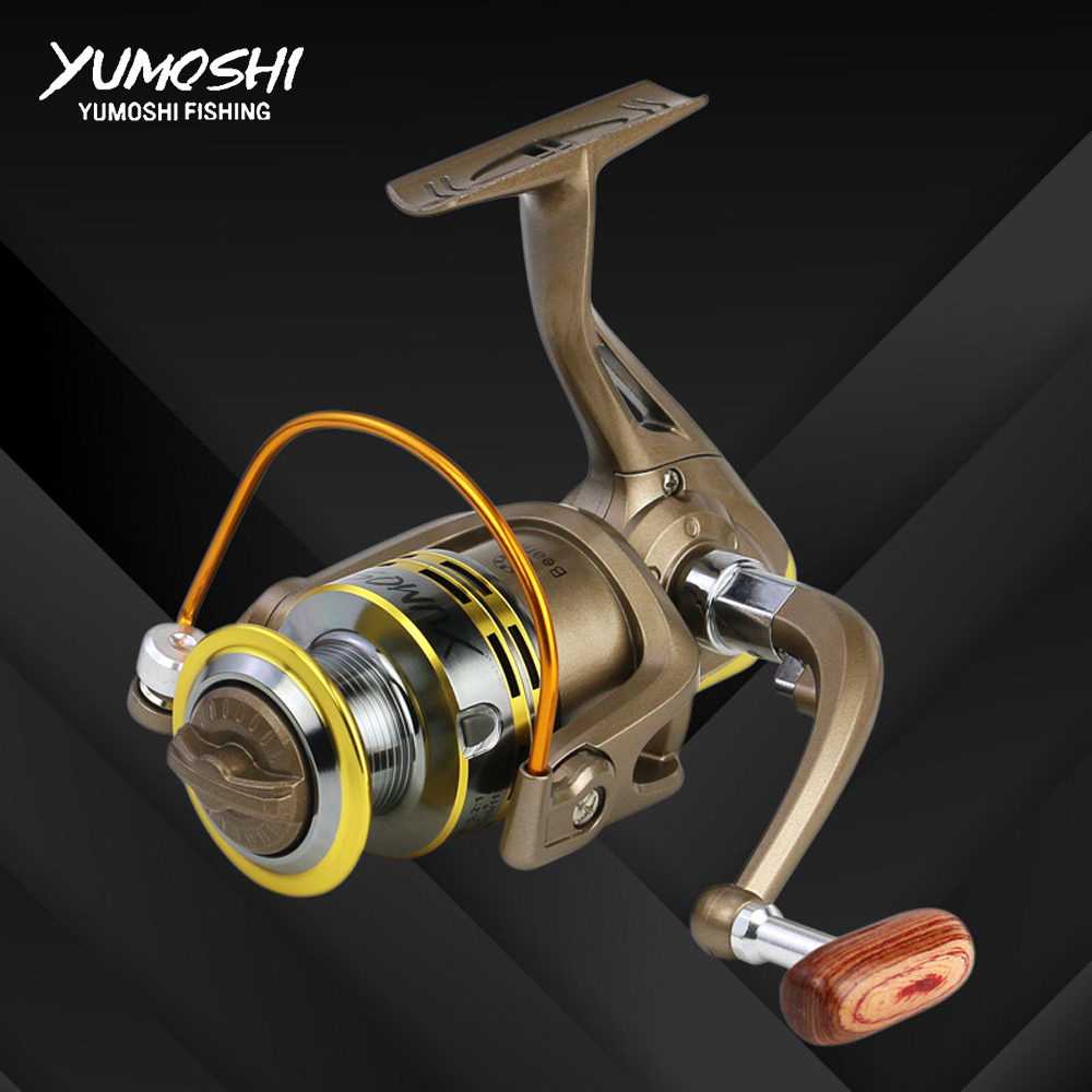 yumoshi wheels fish spinning fishing reel 5.5:1 12BB 1000-7000 series reel Spinning wheel pesca Sea Rock lure fishing reels GS