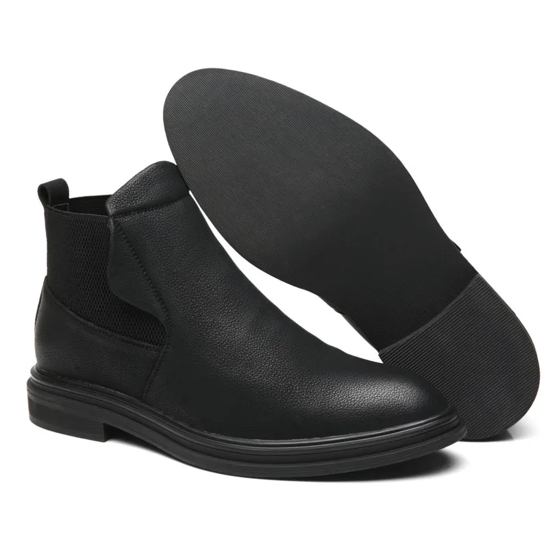 Мужские полусапоги дышащая Мужские ботинки мужские кожаные ботинки; обувь с высоким берцем на открытом воздухе Повседневное Мужская зимняя обувь