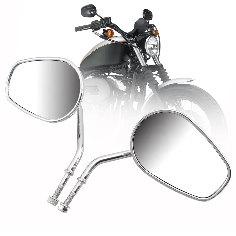 МОТОЦИКЛ хром зеркало заднего вида конические Стволовые Для Harley Touring Road King Softail Dyna Sportster XL CVO BOB Bobber