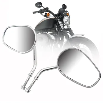 

Motorcycle Chrome Black Rear View Side Mirror Tapered Stem For Harley Touring Road King Softail Dyna Sportster XL CVO BOB Ultra