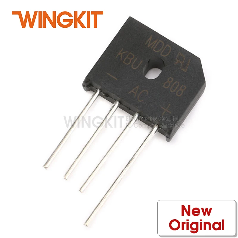5 шт. KBU808 KBU80 KBU8 808 КБУ 4-контактный силиконовый мостик выпрямителей 8A/800V |