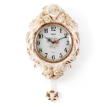 

Nordic Silent Wall Clock Digital Kitchen European Style Wall Clock Living Room Luxury Reloj De Pared Home Decor Clocks QAB50WC