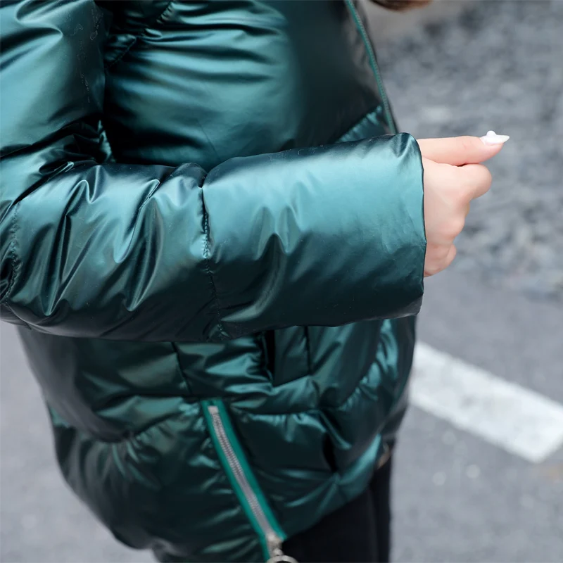 Female Down Coat 2021 Autumn Winter Women Bright Color Thick Cultivating Outwear Female Cotton Padded Warm Jacket Outwear parka jacket women