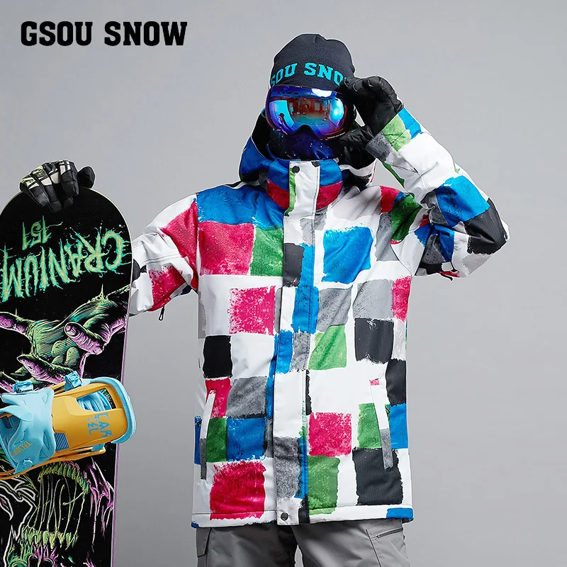 Высокое качество мужской зимний костюм одежда Спорт на открытом воздухе лыжные куртки 10 к водонепроницаемый ветрозащитный Сноубординг костюмы лыжные куртки