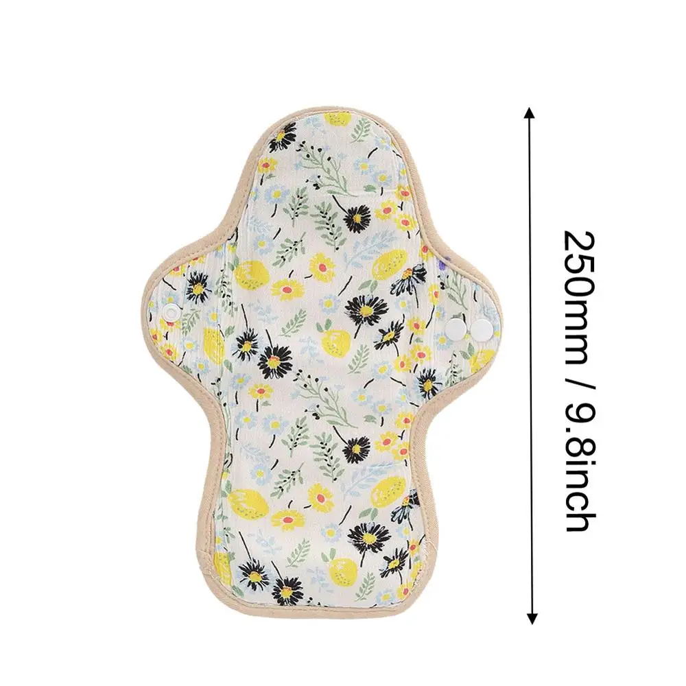 White 250MM Женские моющиеся веерообразные гигиенические салфетки антибактериальные анти-аллергические многоразовые беременных хлопок зубчатые крыла менструальные прокладки - Цвет: White 250MM