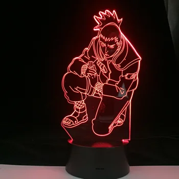 

Dropshipping Nara Shikamaru 3D LED Naruto Anime Figure Remote Control Baby Kids Birthday Christmas Colors Change Gift Lamp