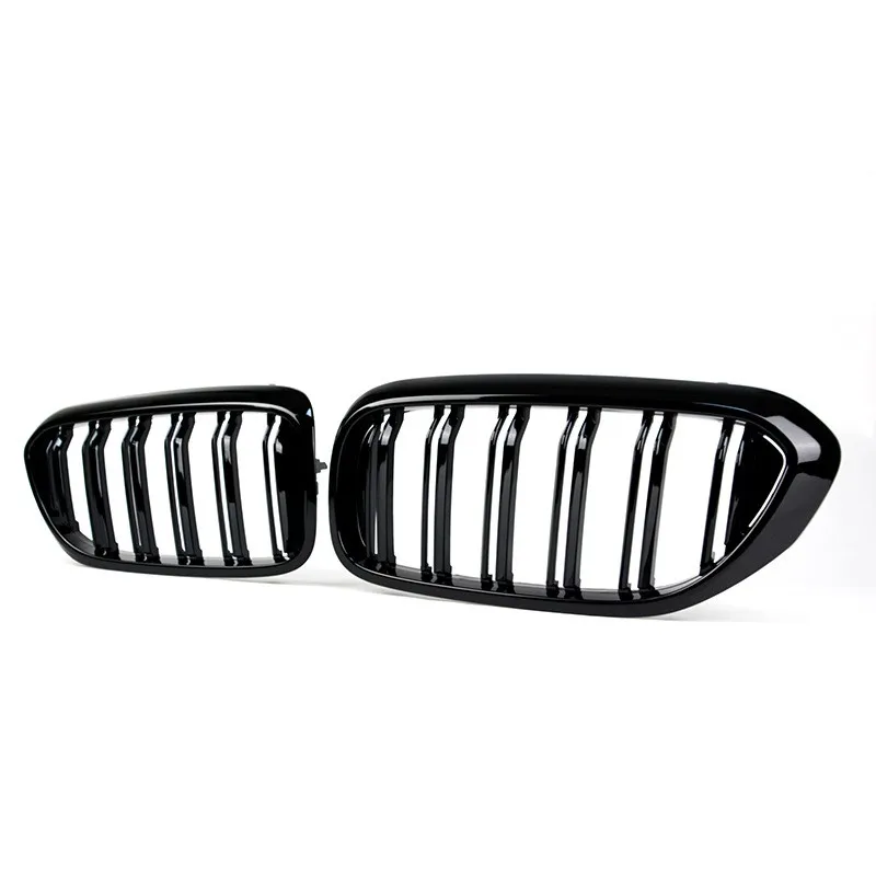 

Glossy Black Single Double Line Racing Grills Front Kidney Sport Grilles Hood Grill For 2018 BMW 5 Series G30/G38