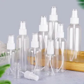 

2020 New Sale 5PCS 100ml 50ml Travel Transparent Plastic Perfume Alcohol Atomizer Empty Spray Refillable Bottle Random Color