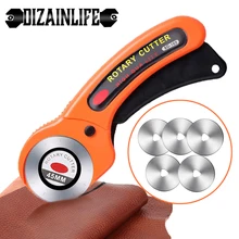 Maroquinerie 45mm coupe rotative en cuir outil de coupe en cuir artisanat tissu lame circulaire couteau bricolage Patchwork couture Quilting