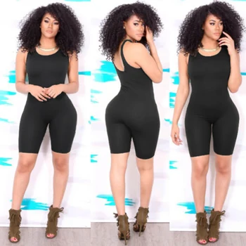 

Newest Arrival Sexy Women Sports Jumpuit Summer Sleeveless Bodycon Romper Jumpsuit Playsuit Short Pants Tracksuit Gym Fitness