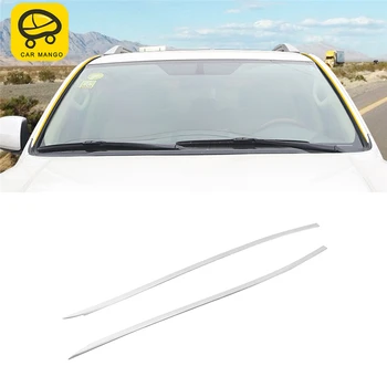 

CARMANGO Car Styling Front Windshield Chrome Cover Frame Trim Sticker Exterior Accessories for Toyota Land Cruiser 200 2016-2018