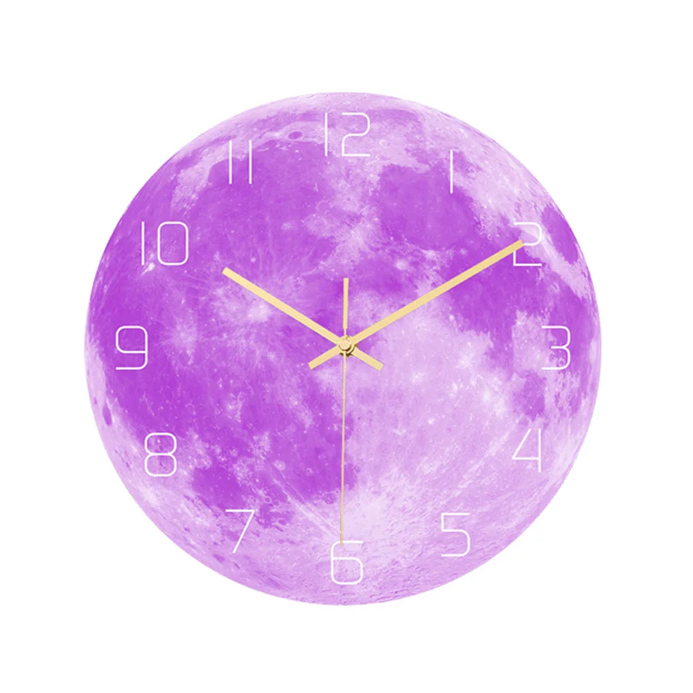 Настенные акриловые часы Moon Starry с бесшумным механизмом детская комната музейный
