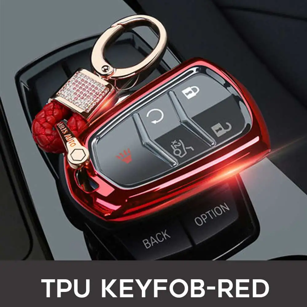 Горячая Распродажа, чехол для автомобиля kry, чехол для Cadillac DTS STS ELR CT5 XT6 fob, чехол для ключей из ТПУ, 5 кнопок, автомобильные аксессуары - Название цвета: Option 2