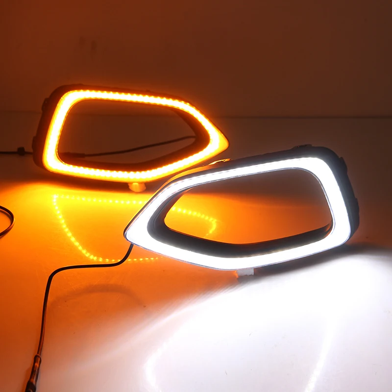 For MG HS 2018~2020 daytime light DRL car accessories LED headlamp for MG HS fog light Car bumper headlight