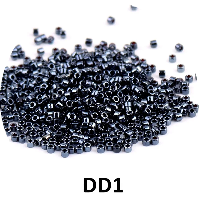 600Pcs 2mm Miyuki Delica Beads Japan Bronze Glass Beads Bohemia Style Metallic Seedbeads For DIY Jewelry Making Bracele Earring DD1 Gun Gray