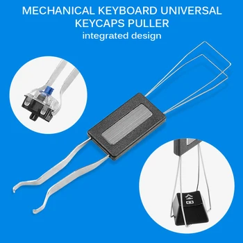 

Universal Switches Remover Tool Unloading Stainless Steel For Gaming Keyboard Practical Durable Black Keycaps Puller 2 In 1