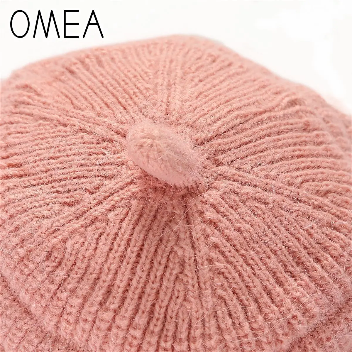 OMEA, шапка из кроличьей шерсти, женская зимняя теплая вязаная шапка с козырьком, с маленьким хвостом, бейсболка, береты, шапка, женская шапка с козырьком, шапка из синели