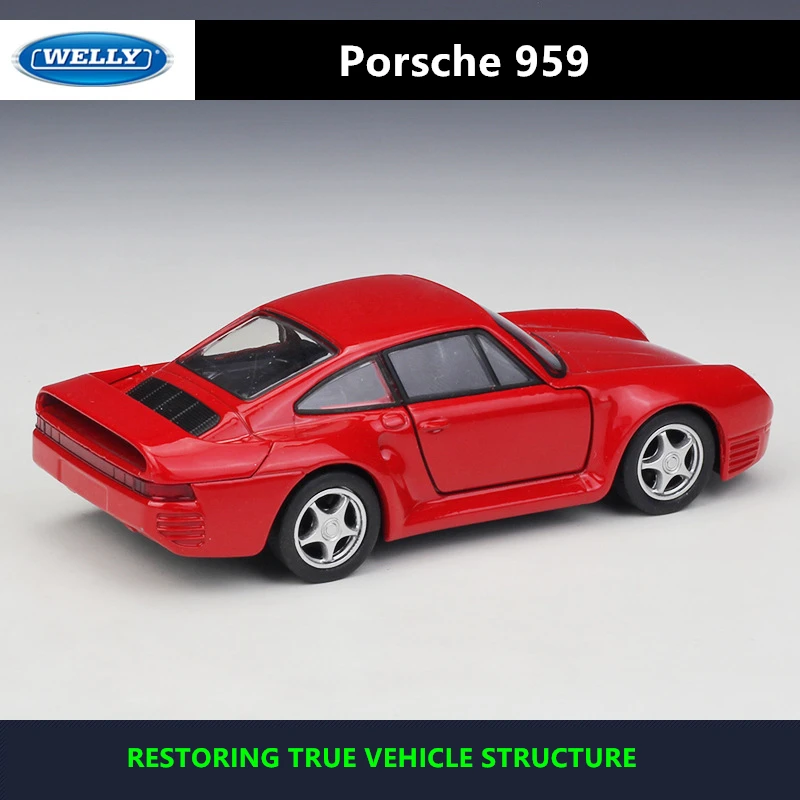 WELLY 1:36 Porsche 959 спортивный автомобиль сплав модель автомобиля машина для
