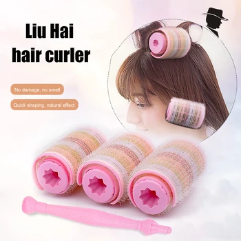 

3Pcs Hair Curler Grip Cling Rollers Salon Air Fringe DIY Bang Hairstyle Easy To Use R1