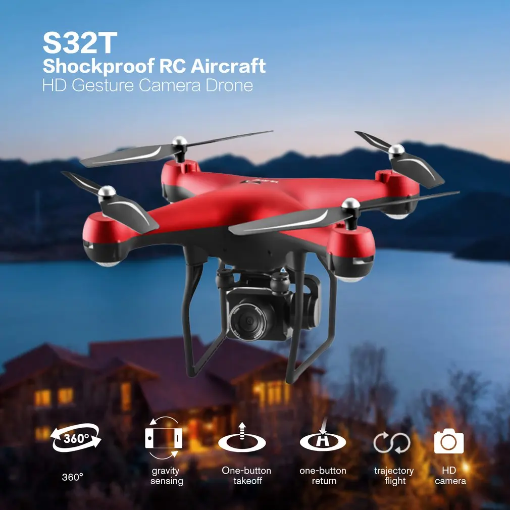 S32T ESC VR3D режим 360 градусов флип и рулон 480 P/1080 P ESC объектив долгий срок службы батареи HD жестовая камера Дрон ударопрочный RC самолет