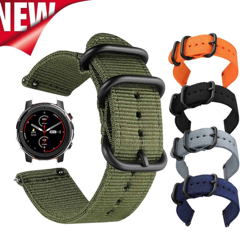 Для смарт-часов Amazfit Stratos 3 аксессуары ремешок нейлоновый дышащий Браслет Xiaomi Huami