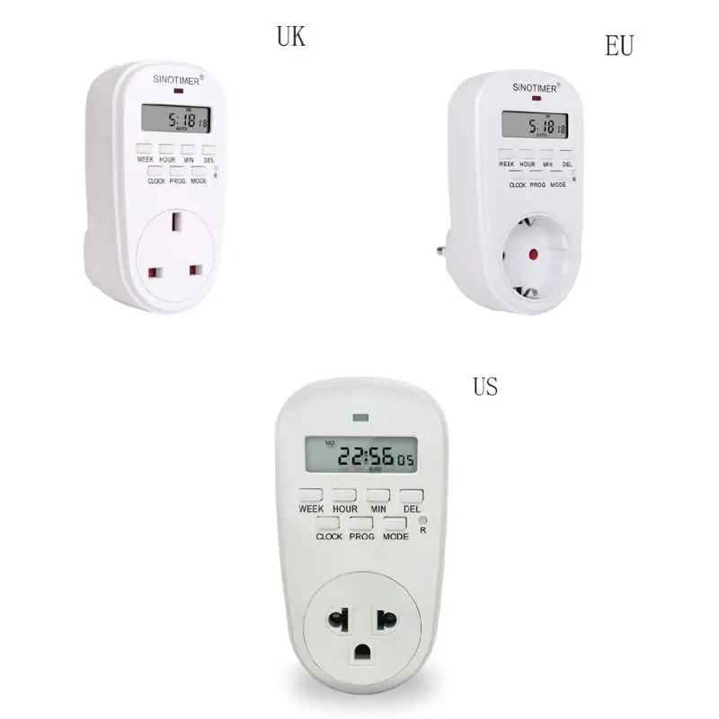

Digital Timer Switch Energy Saving Clock Smart Power Socket EU/US/UK Plug X4YD