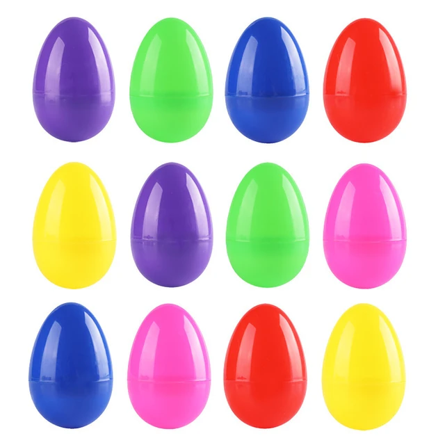 Oeufs de Pâques en plastique colorés, jouets surprises, boîte-cadeau  créative, décoration de jouet pour enfants