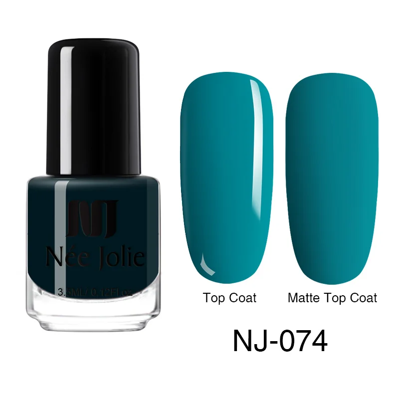 3.5ml NJ-074 Матовый лак для ногтей NEE JOLIE Effetc, черный чистый цвет, розовый лак для ногтей, масляной лак, лак для ногтей, лак для ногтей - Цвет: 3.5ml NJ-074