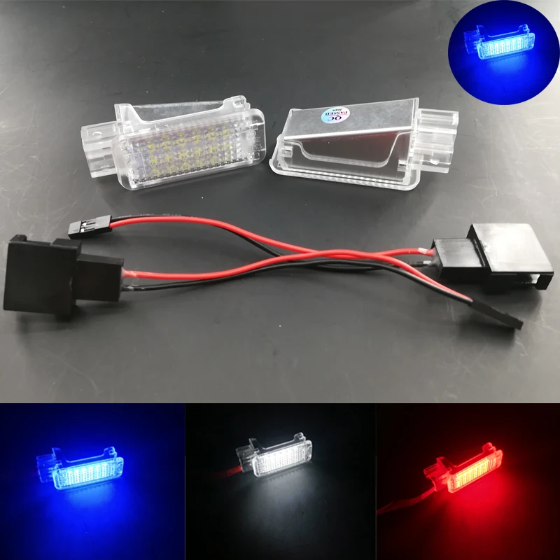

2pcs Trunk Lamp Led Door Courtesy Light For Vw Golf Passat B5 B6 Caddy Cc Sharan Beetle Bora Passat 5d Cc R36 Footwell