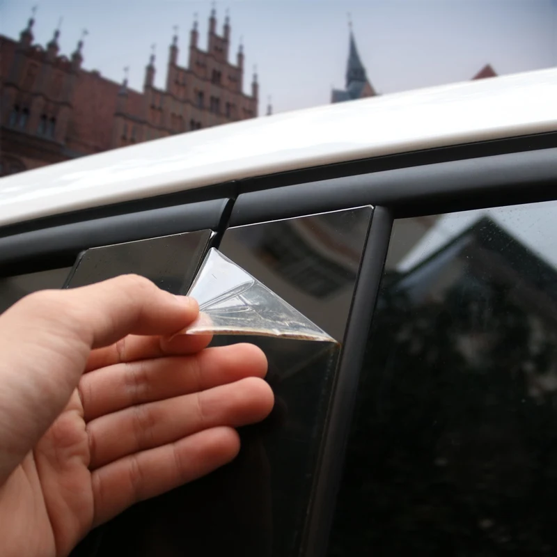 Pcmos черный ПК боковой двери окна ЦЕНТР СТОЛБ пост Крышка Накладка для Kia Forte наклейки для кузова автомобиля внешние аксессуары Новинка