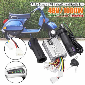 

48V 1000W Electric Bike Scooter Motor Brushed Controller Box Speed With Throttle Twist Grips Electric Bicycle E-bike Accessory
